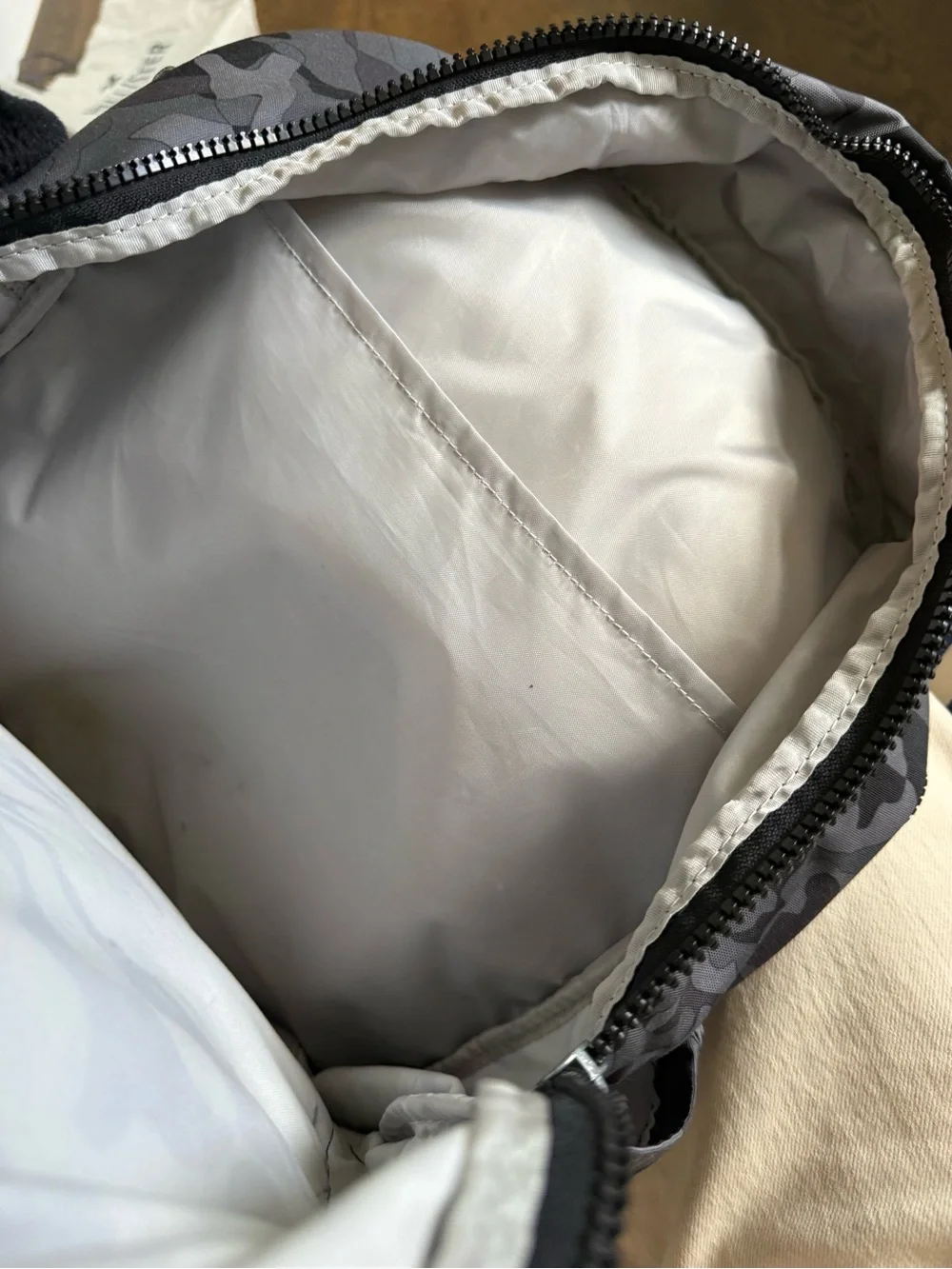 Gray Camo Kipling Backpack